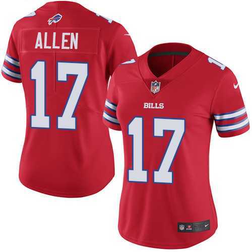 Women%27s Bills #17 Josh Allen Red Vapor Untouchable Limited Stitched NFL Jersey->youth nfl jersey->Youth Jersey